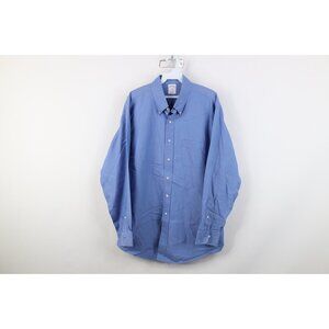 Vtg 90s Brooks Brothers Mens 17 34/35 Distressed Cotton Button Down Shirt OCBD